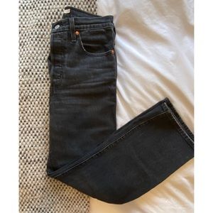 Levi’s Black Ribcage Straight Jeans